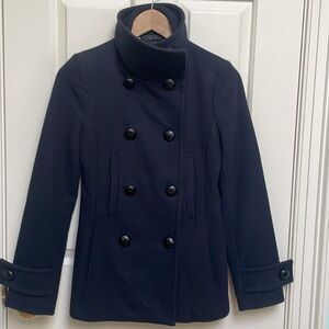 Babaton Aritzia sz XXS Wool cashmere blend coat nice leather-like buttons